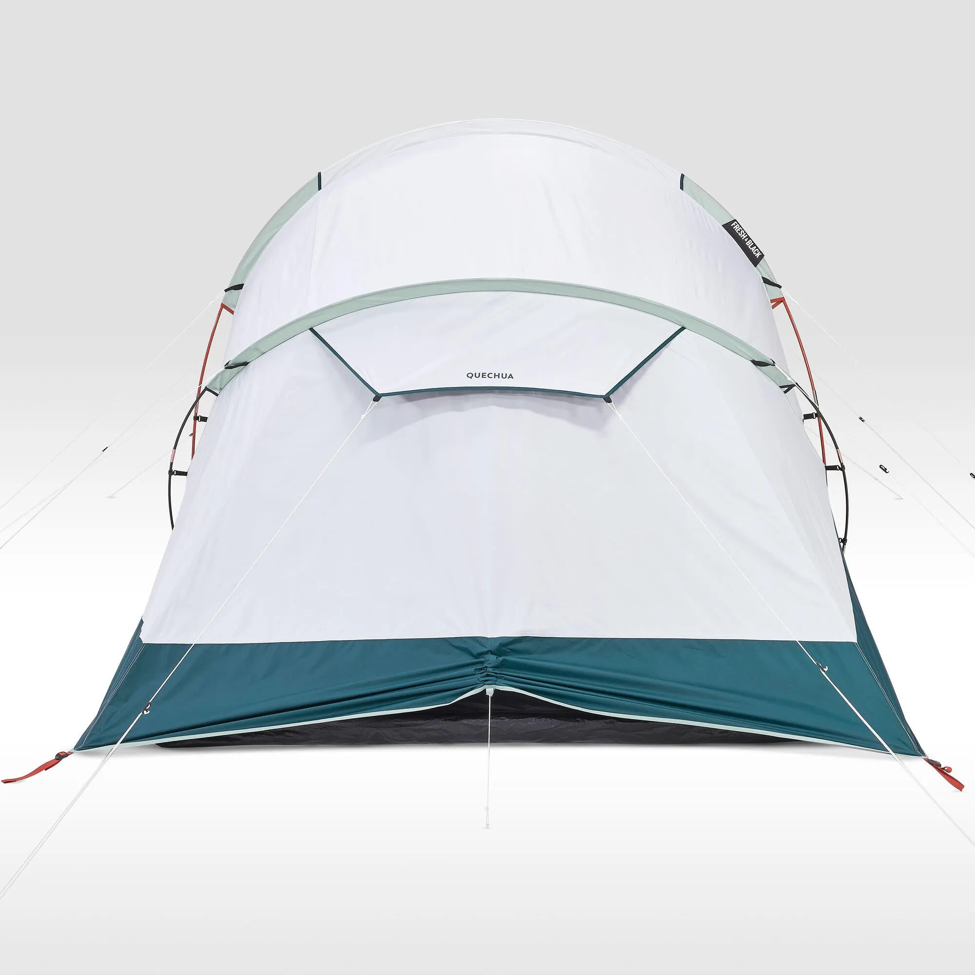 Quechua Arpenaz Fresh & Black Waterproof Family Camping Tent 4 Person 2 Room