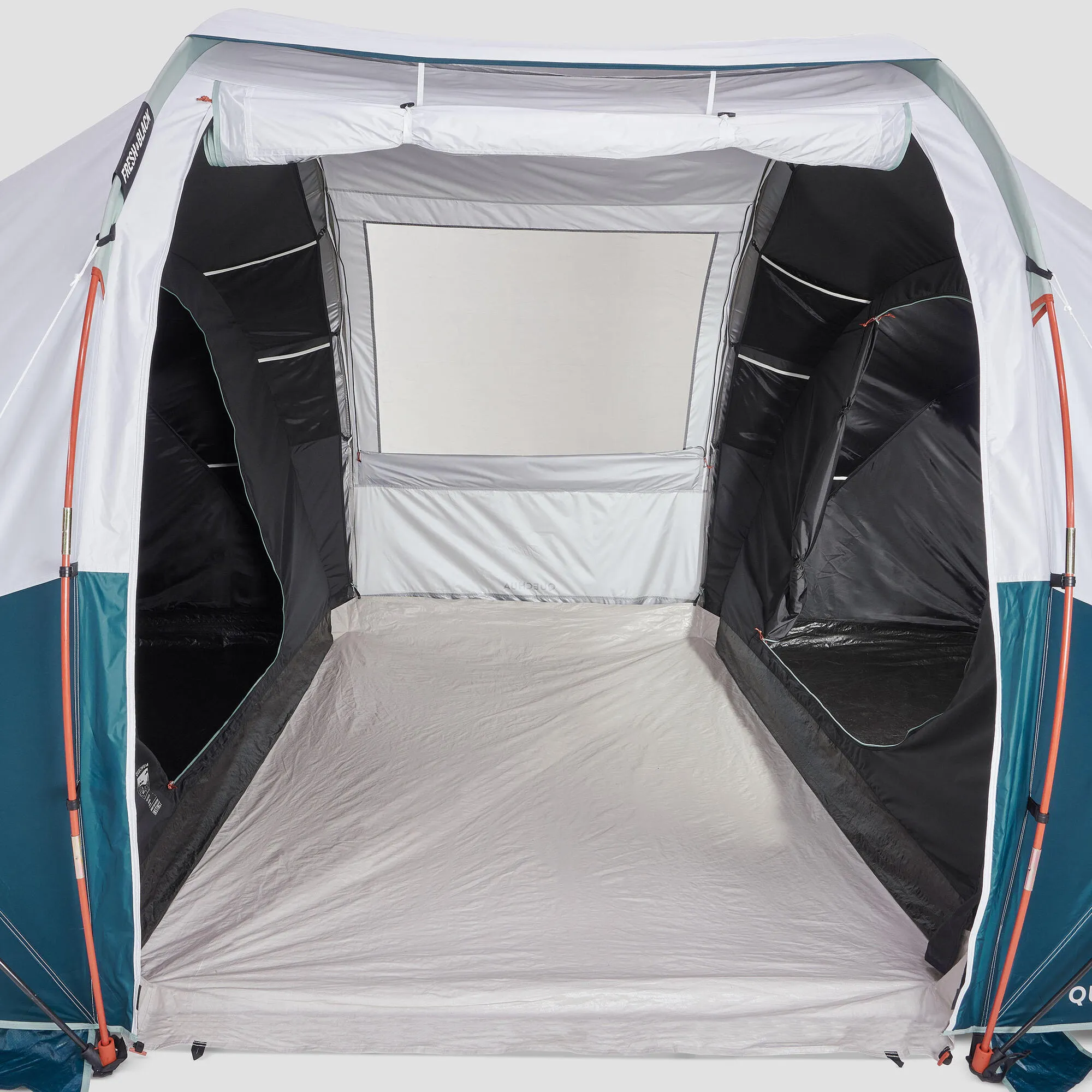 Quechua Arpenaz Fresh & Black Waterproof Family Camping Tent 4 Person 2 Room