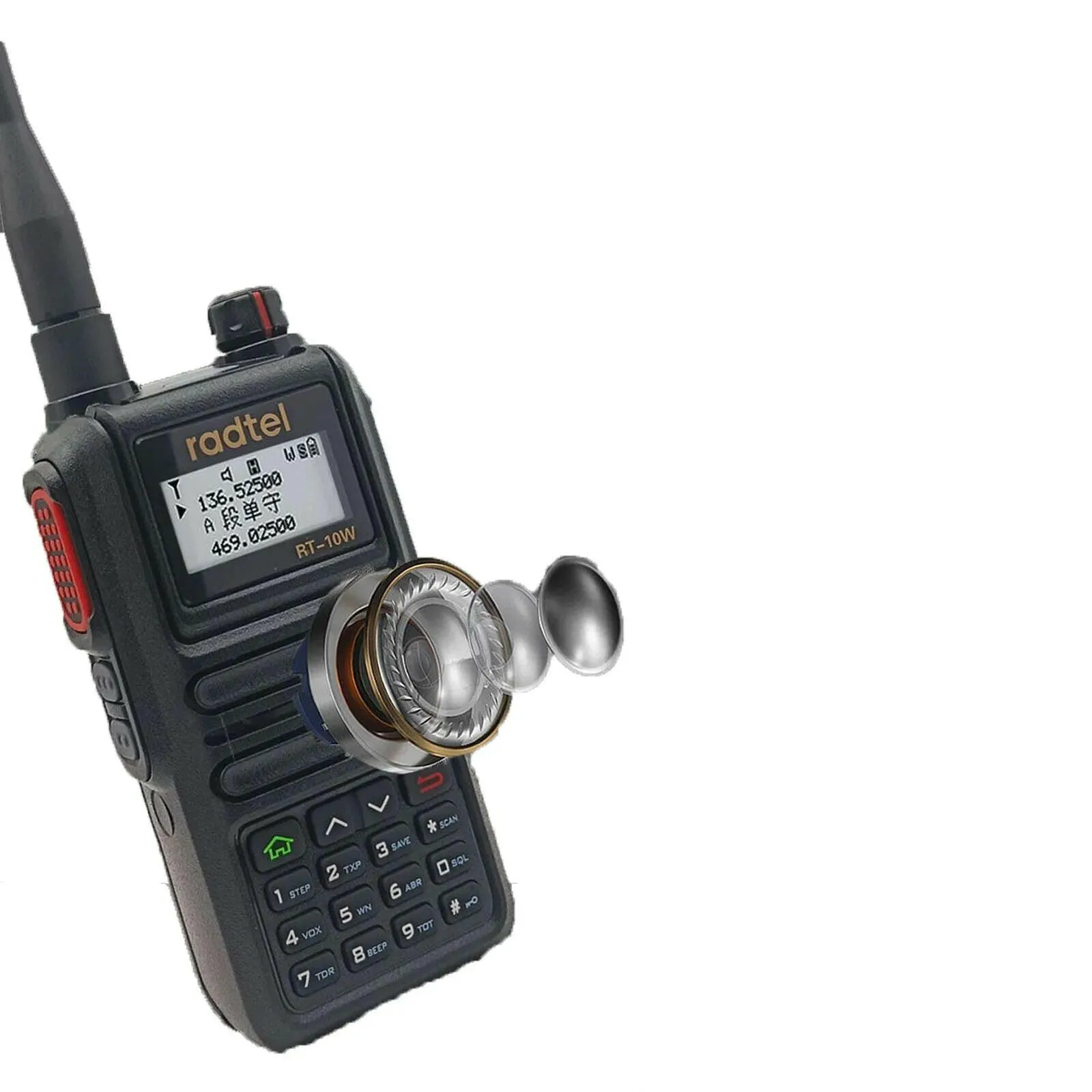 Radtel RT-10W Waterproof 10w Full Band 136-630Mhz Ham Amateur Two-Way Radio 199CH Walkie-Talkie AM Air Aviation Band Bluetooth