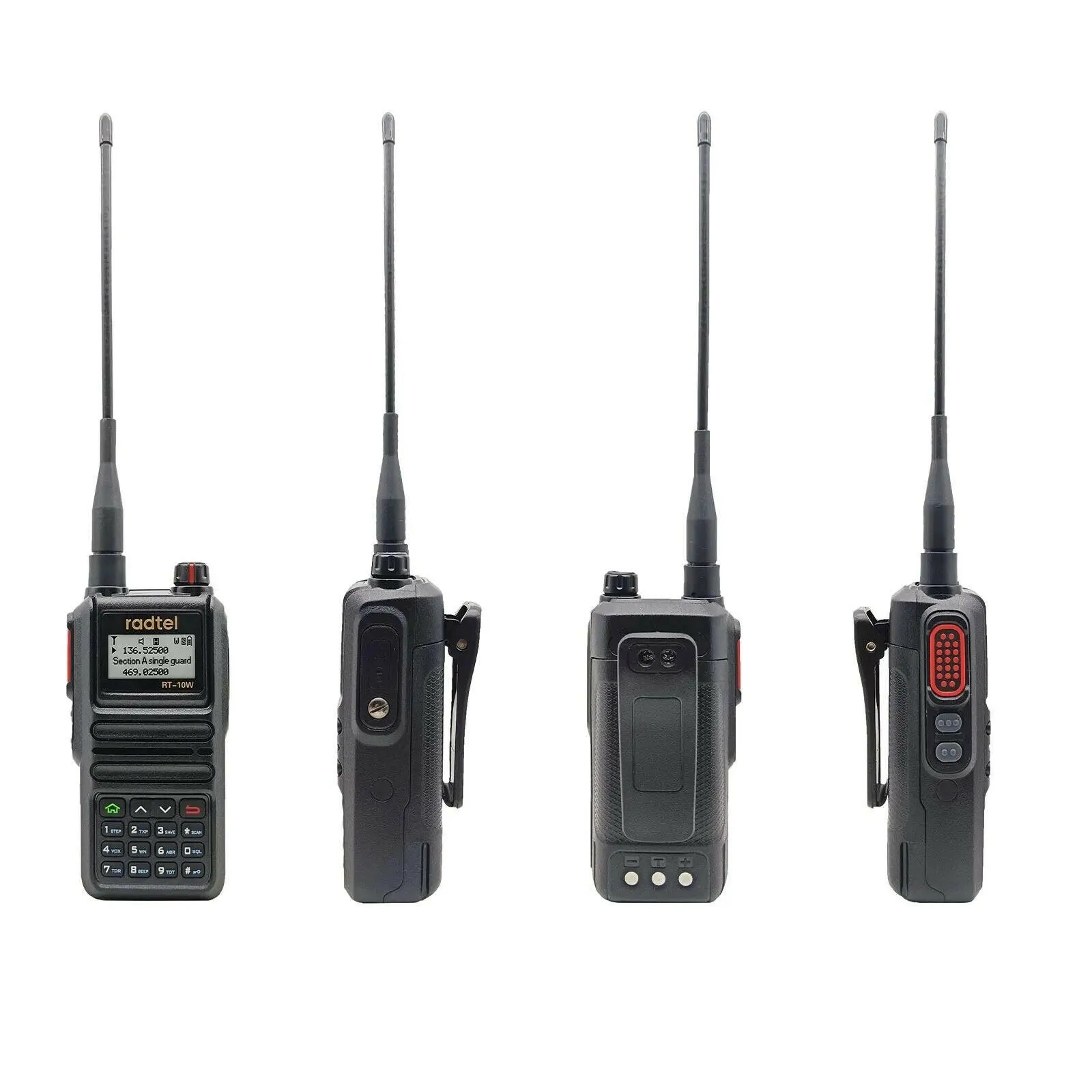 Radtel RT-10W Waterproof 10w Full Band 136-630Mhz Ham Amateur Two-Way Radio 199CH Walkie-Talkie AM Air Aviation Band Bluetooth