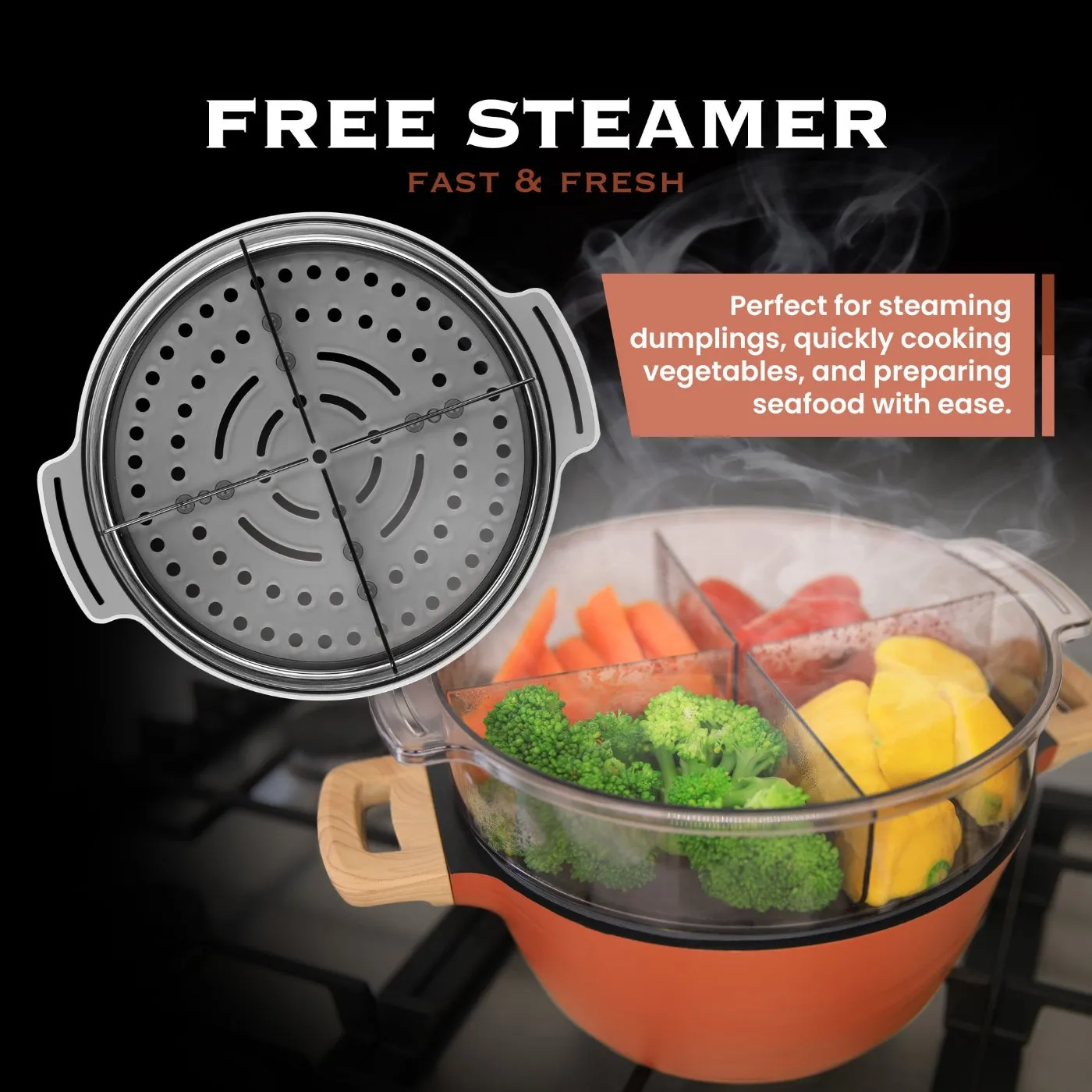 Red Earth™ Premium Cookware 7pc Set   FREE SECOND COOKWARE SET   2x FREE Mighty Mix™ Stick Blender   FREE E-BOOK