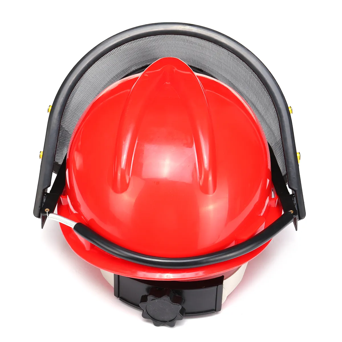 Red Safety Helmet Full Face Mask Chainsaw Brushcutte Mesh for Lawn Mower Trimmer Brush Cutter