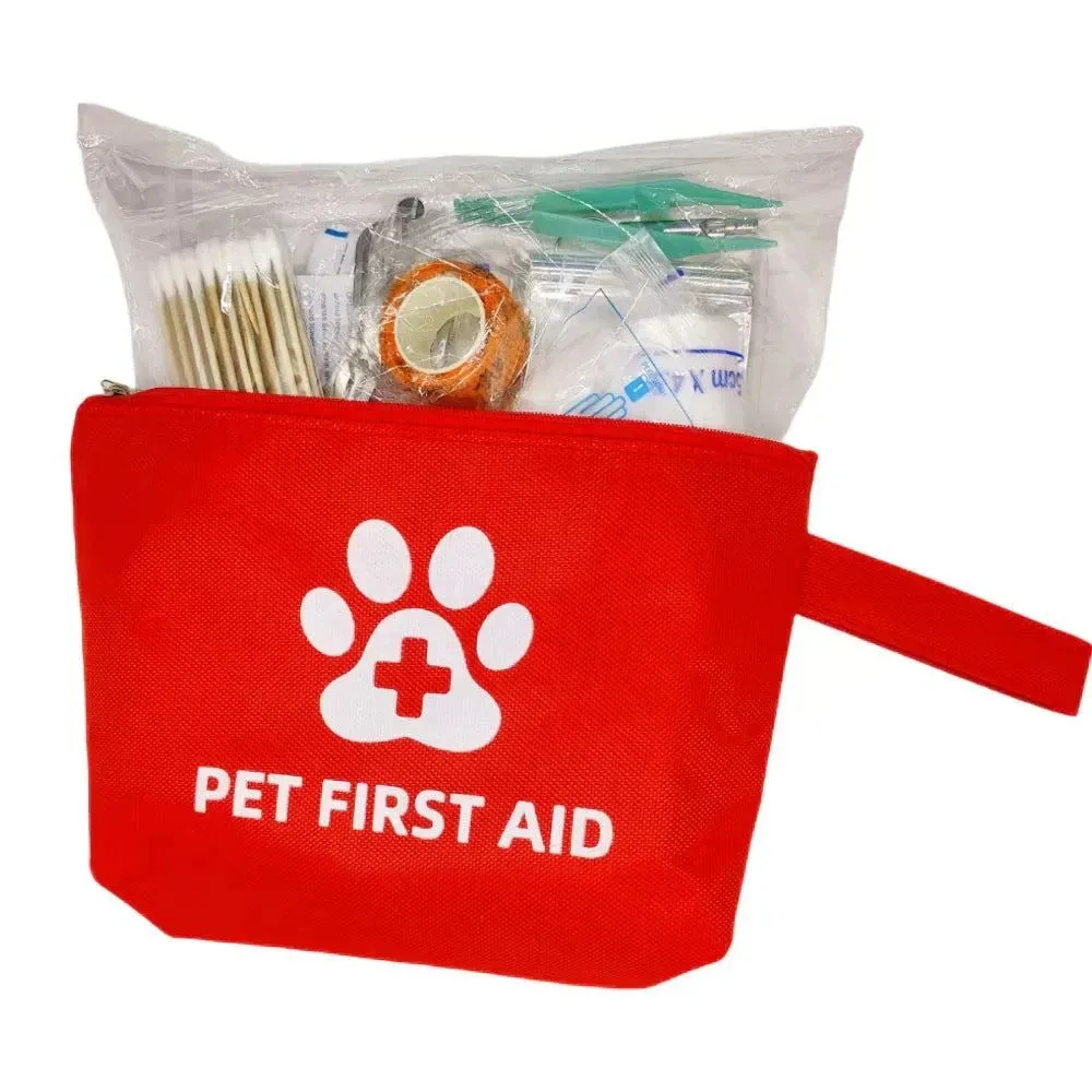 Reflective Pet Emergency Travel Kit - Waterproof First Aid for Dogs & Cats