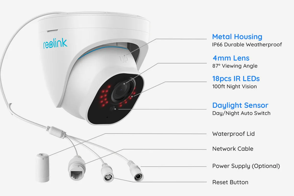 Reolink 4K HD Outdoor POE IP Secuirty Camera for Home RLC-820A