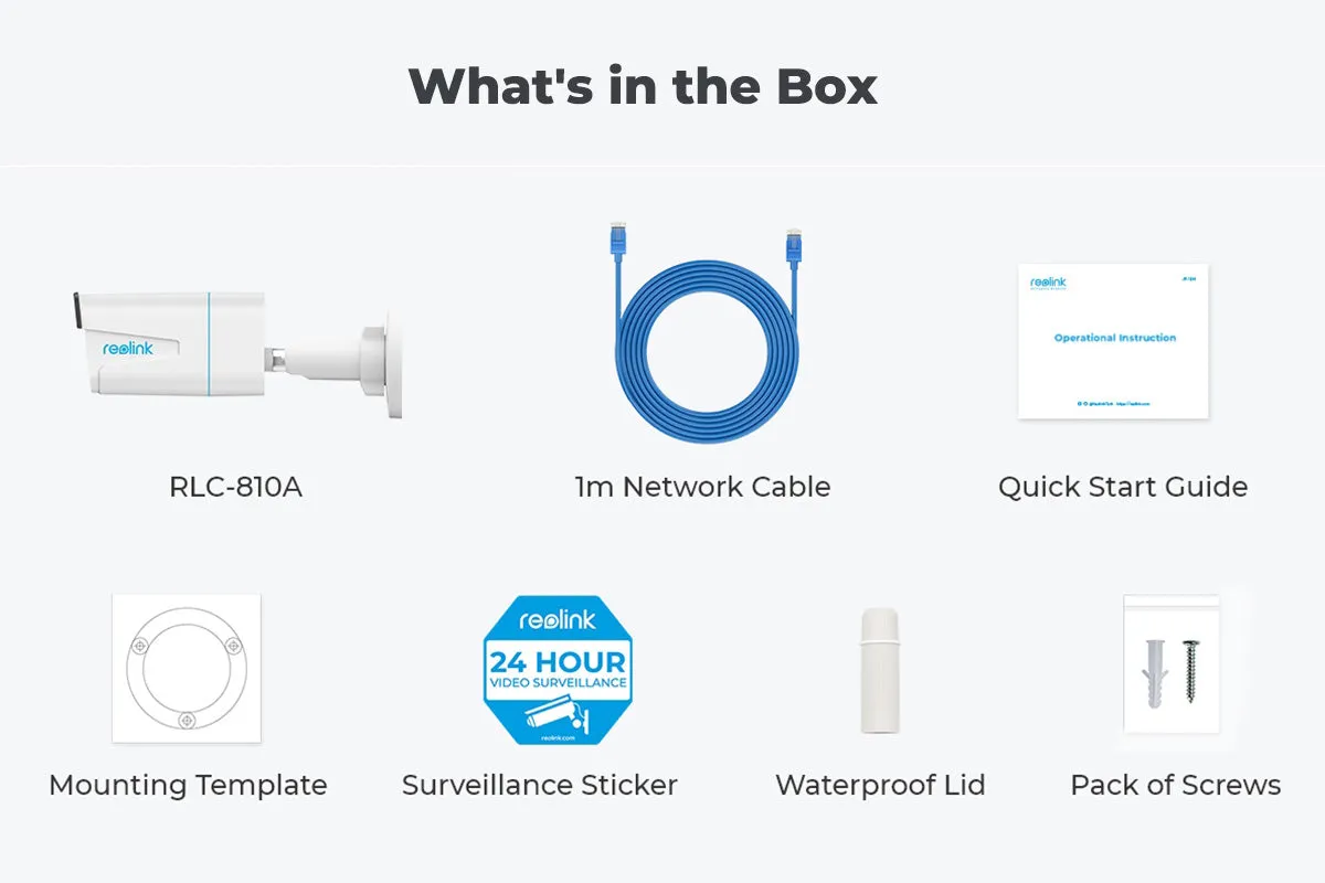 Reolink 4K HD PoE IP Outdoor Security Camera for Home RLC-810A