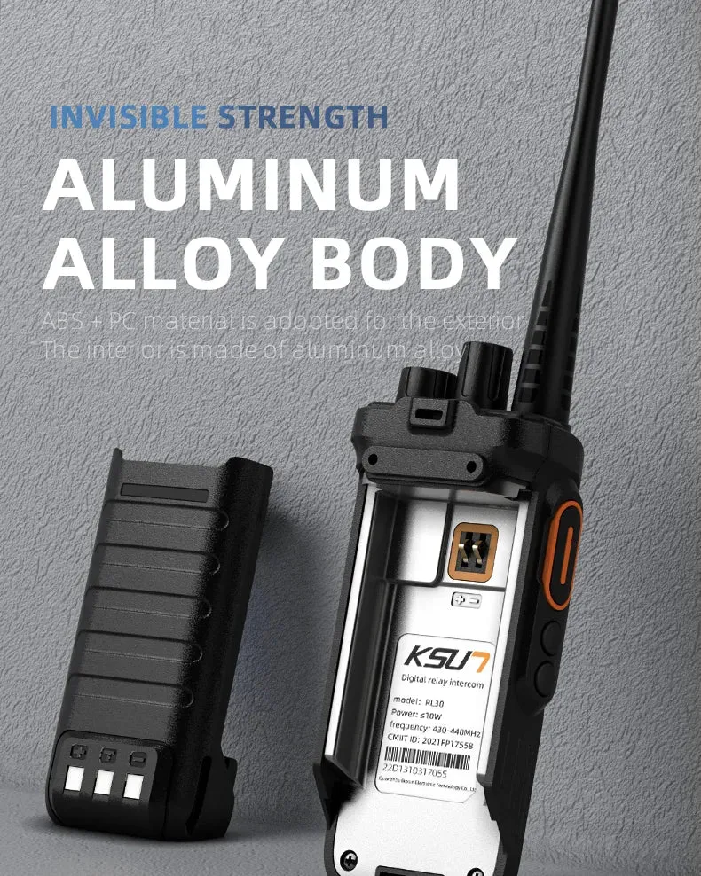 Repeater Walkie Talkie Professional Digital Encryption Long Range Walkie Talkie Portable Two-Way Radio Transceiver KSUT RL30