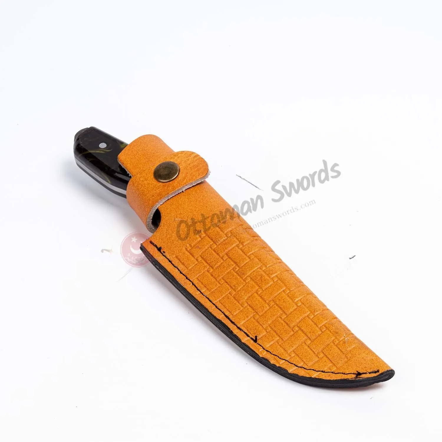 Resin Handle Custom Hunting Knife Dark