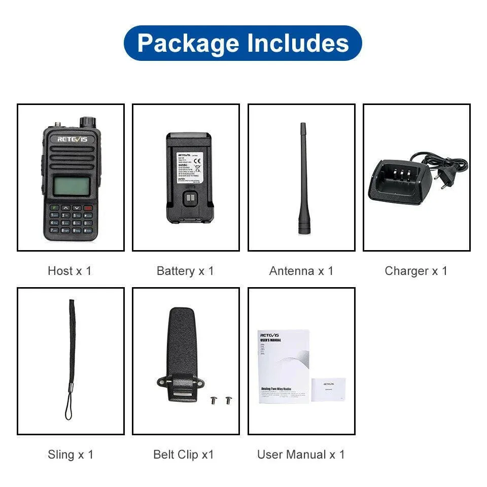 Retevis Walkie Talkie RT85 Ham Two-way Radio Stations 5W Walkie-talkies VHF UHF Dual Band Amateur Portable Radio TYT UV88 uv88