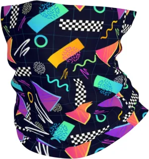 Retro 80s 90s Style Tube Neck Gaiter Scarf Face Mask Multifunction Bandana Balaclava Gaiter Face Cover Headwear For Men Women