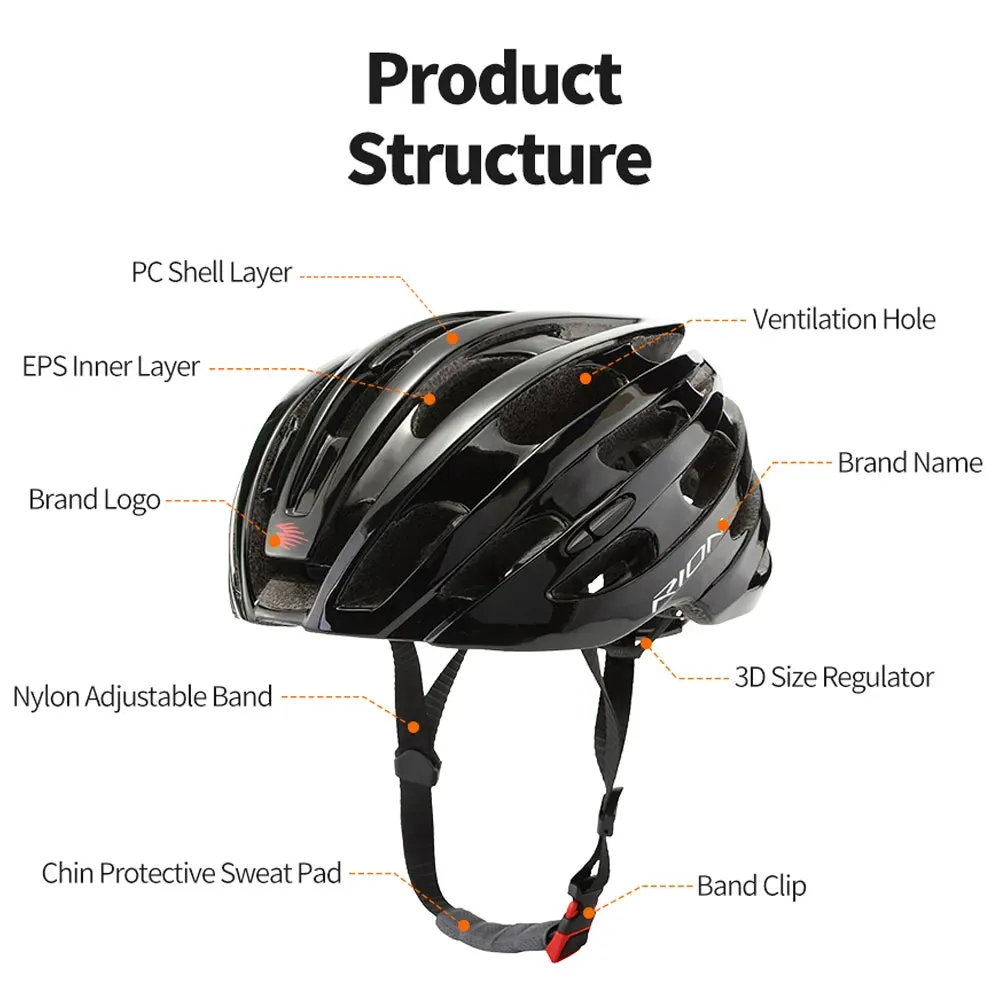 RION Cycling Safety Helmet Ultralight Outdoor Bicycle MTB Helmet Motorcycle Mountain Road Bike Racing Headset Cap for Man Woman