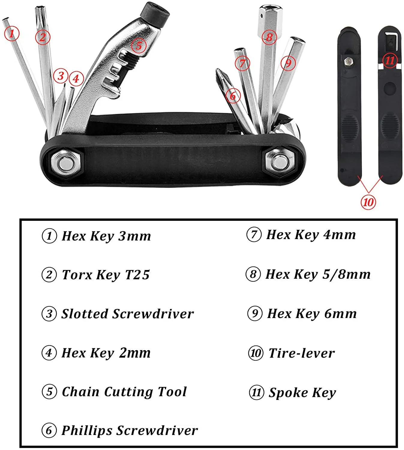 ROCKBROS 12 in 1 Portable Bike Repair Tool Kit Multifunctional Pocket Tool