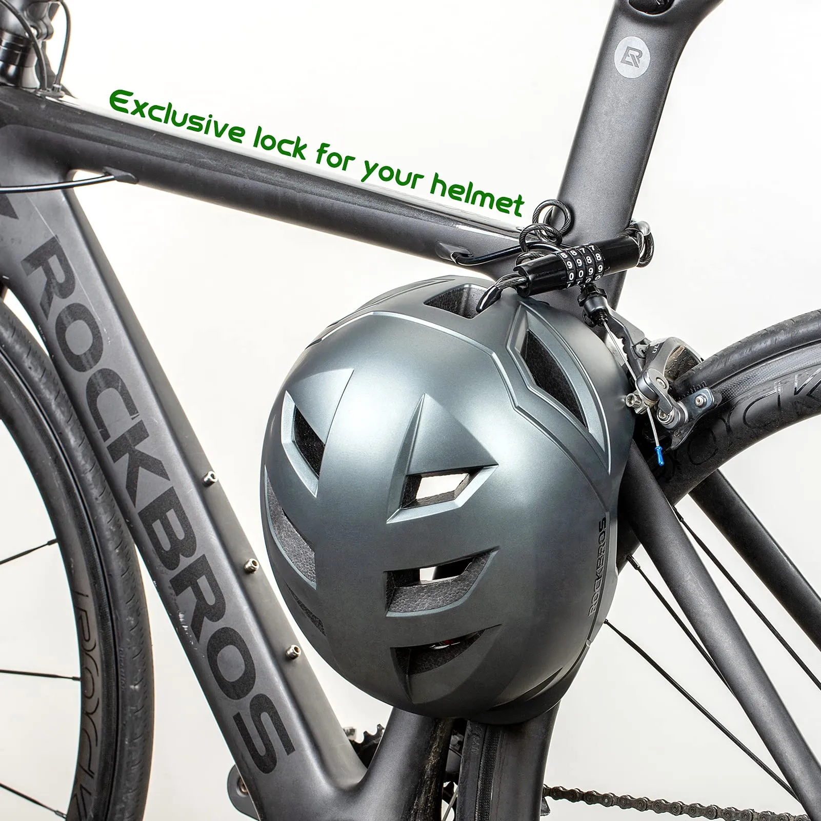 ROCKBROS Bike Helmet Lock Mini Cable Lock 1.5m Bicycle Security Password