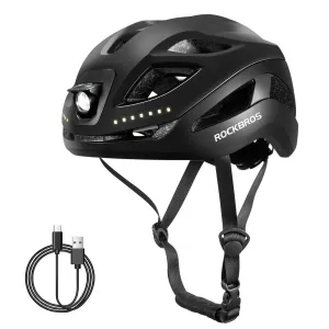 ROCKBROS Bike Helmet with Light USB Rechargeable Cycling Helmet Adjustable