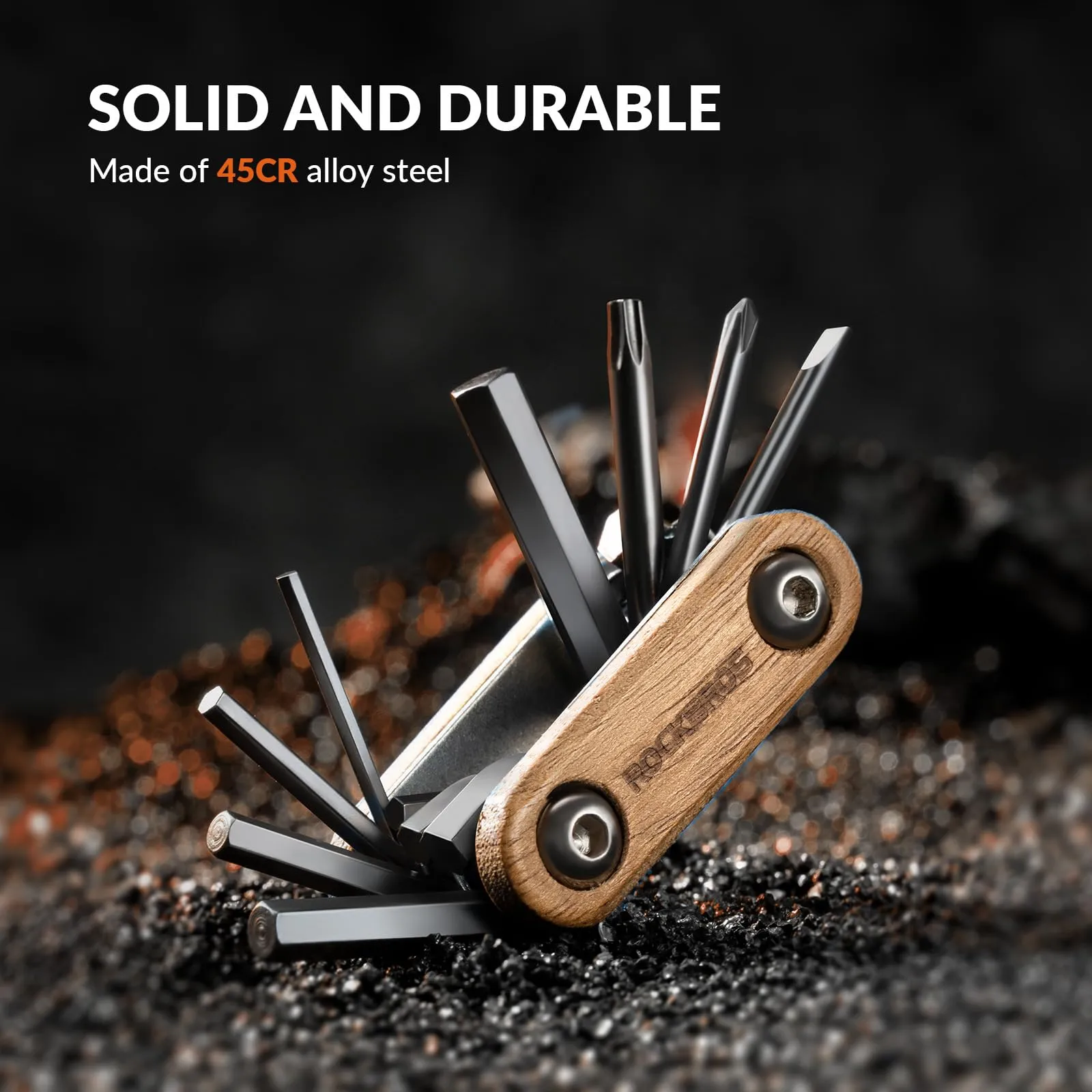 ROCKBROS Mini Lightweight Foldable Tools 8 in 1 Multitools Repair Set