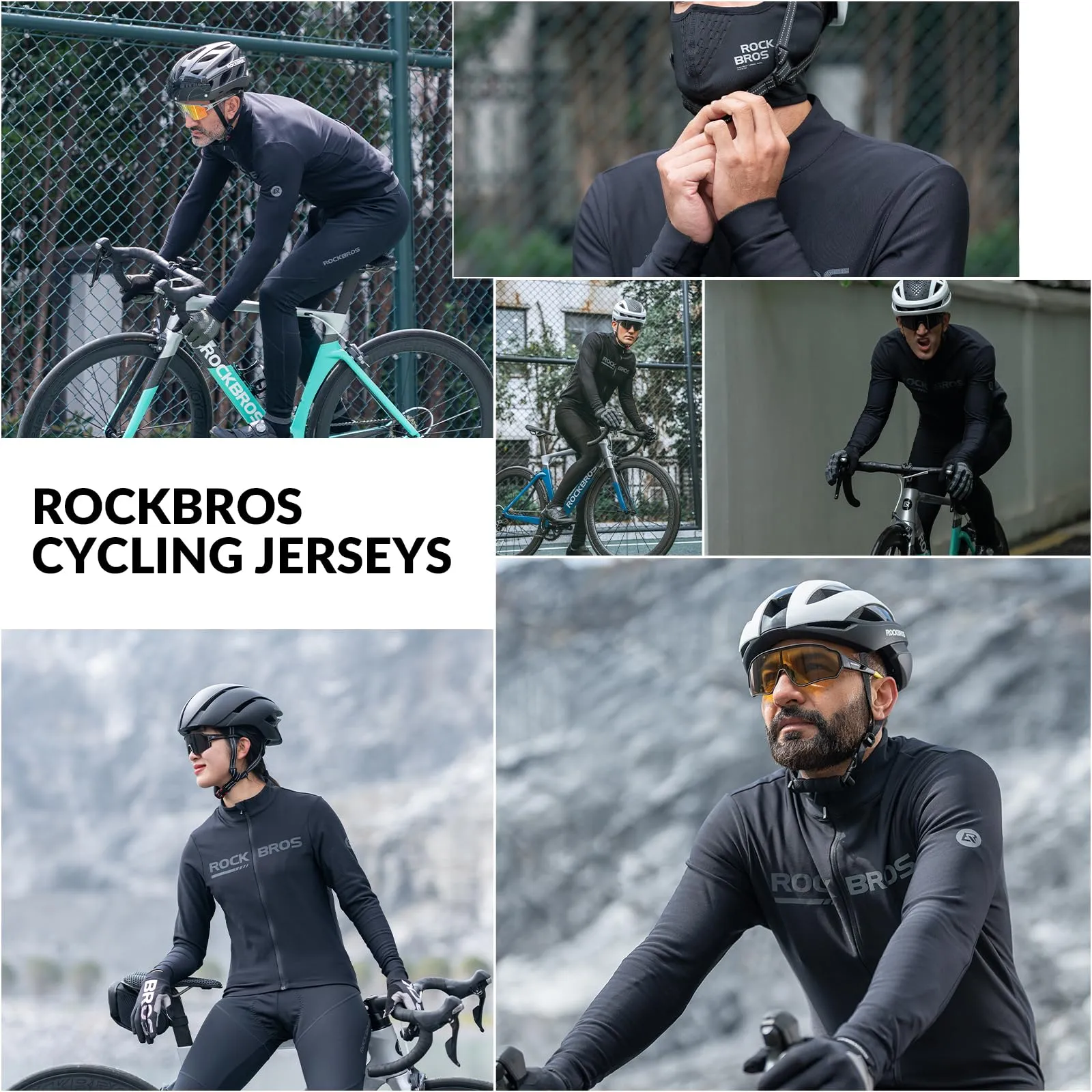 ROCKBROS Windproof Cycling Suit Jacket and Trousers Set with Rear Pockets