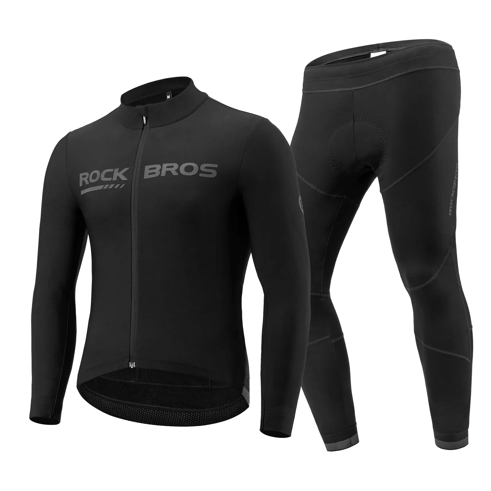 ROCKBROS Windproof Cycling Suit Jacket and Trousers Set with Rear Pockets