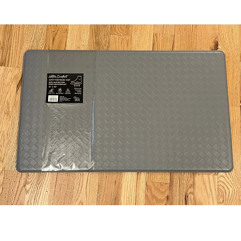 RT Designers Collection Anti-Fatigue Premium High Quality Emboss Mat/Runner Silver