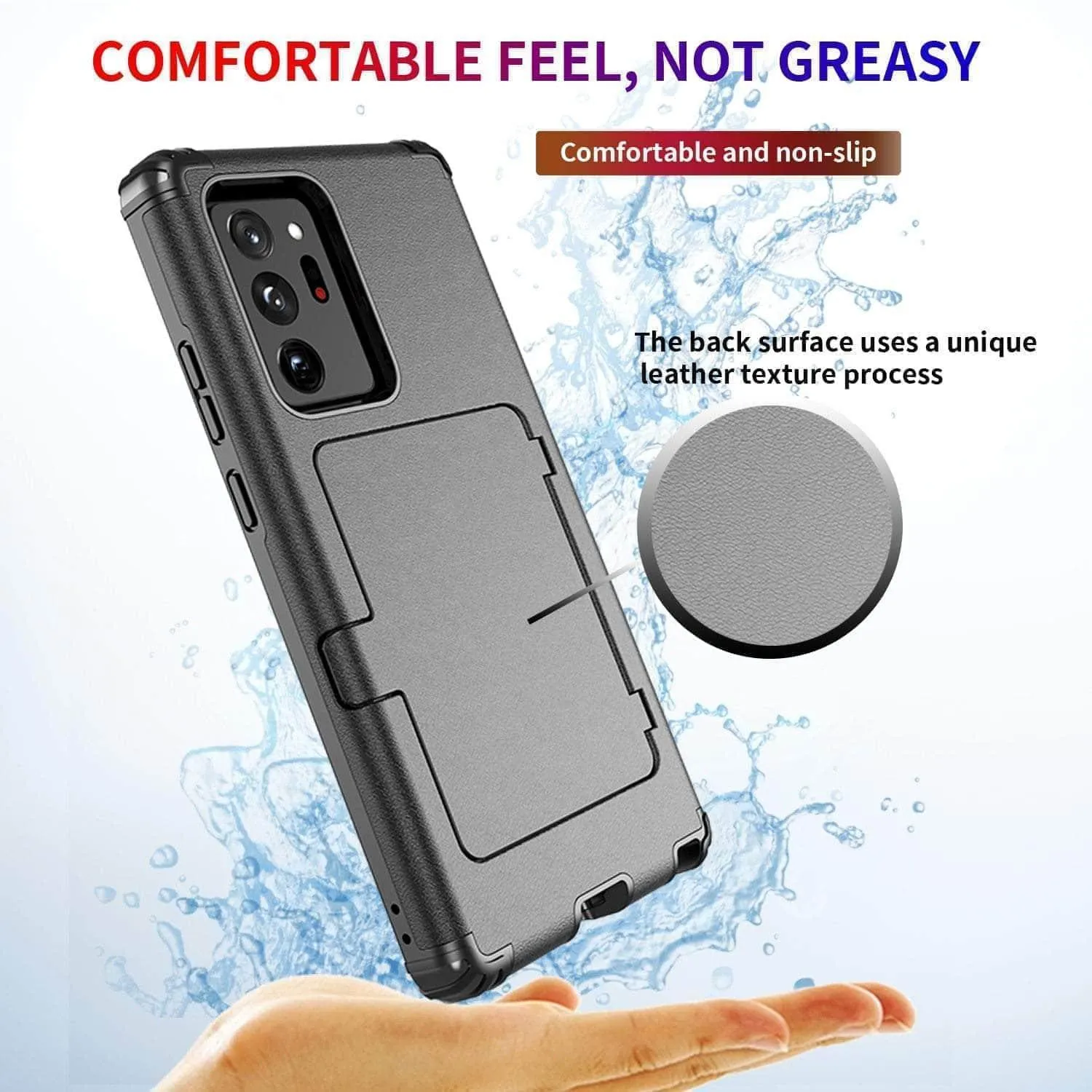 Samsung Galaxy Make up Mirror Armor Case Card Slots Holder Cover