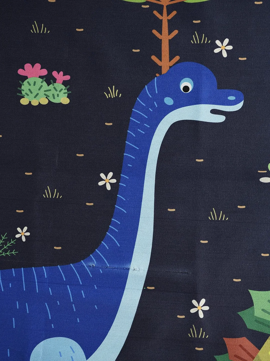 Saral Home Dinosaur Microfiber Picnic Mat Blue, 125x150 Cms