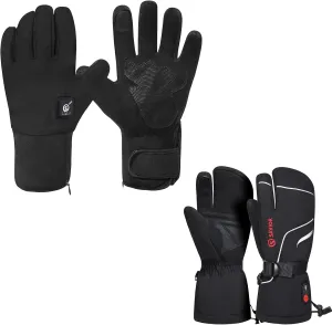 SAVIOR HEAT Ideal Heated Gloves Bundle for Every Adventure: Unisex Cycling Gloves & Winter Mittens