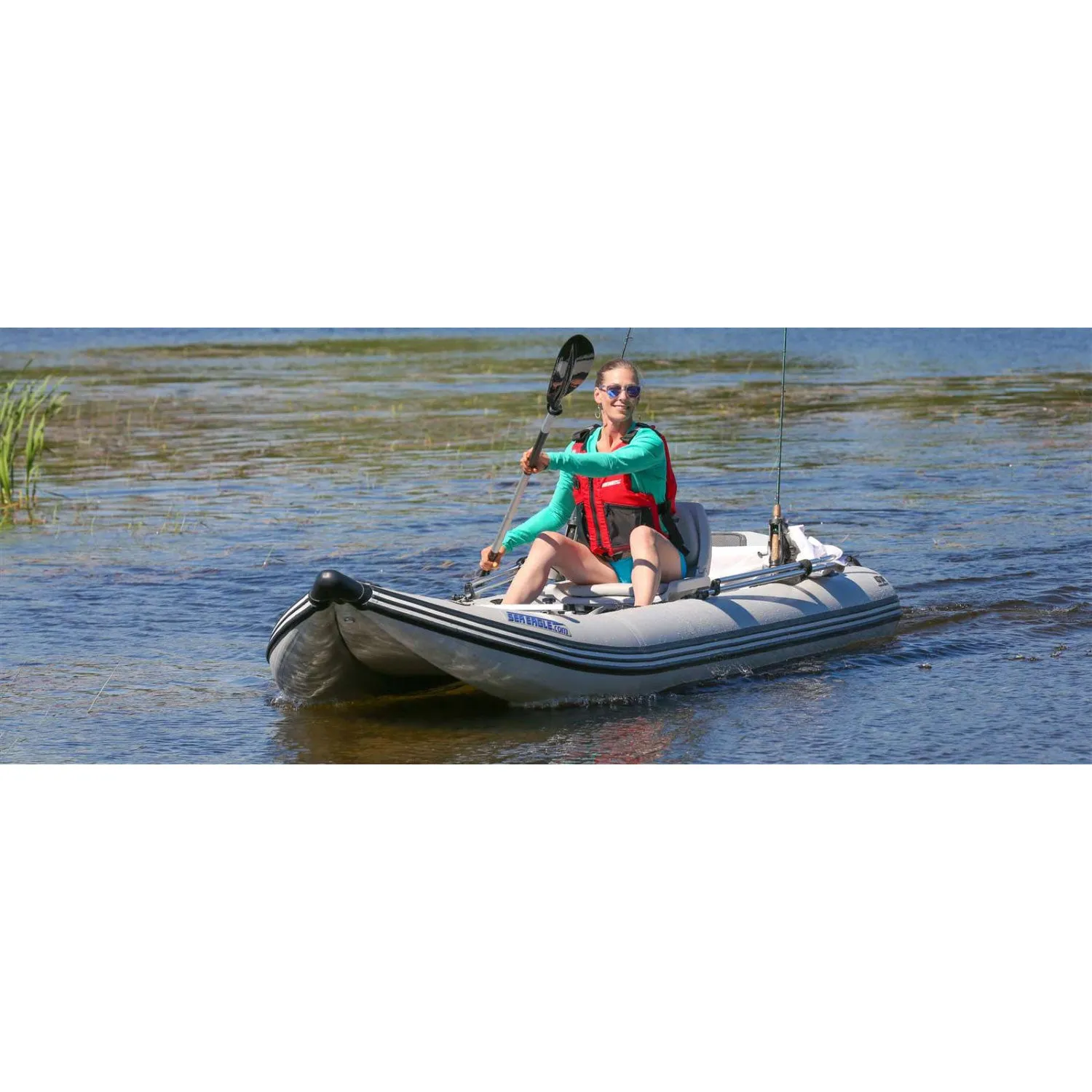 Sea Eagle PaddleSki 437ps Inflatable Kayak 2 Person Swivel Seat Package