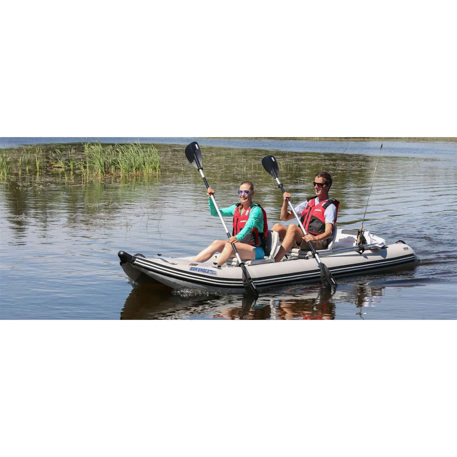 Sea Eagle PaddleSki 437ps Inflatable Kayak 2 Person Swivel Seat Package