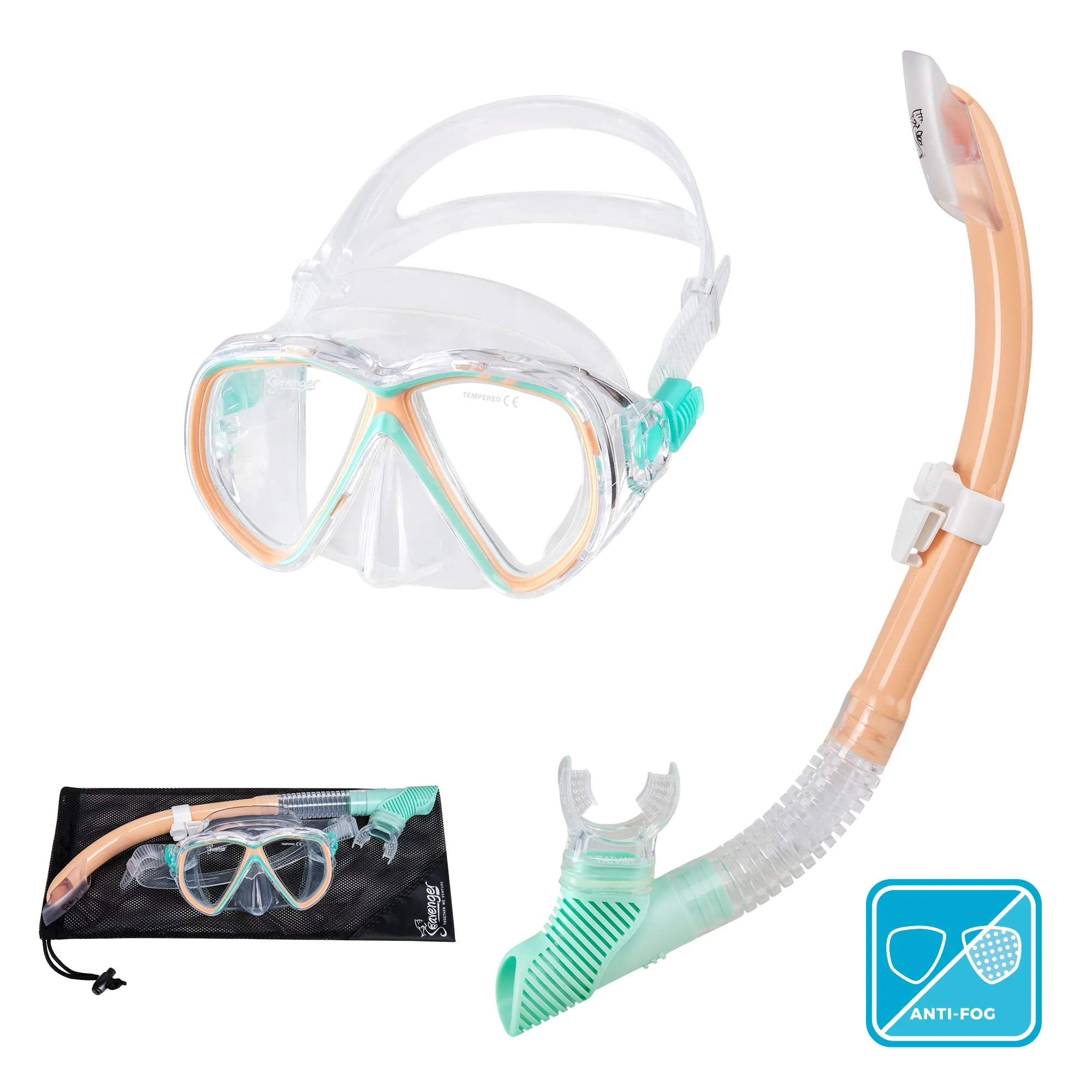 Seavenger Hanalei Snorkel & Anti-Fog Mask Set
