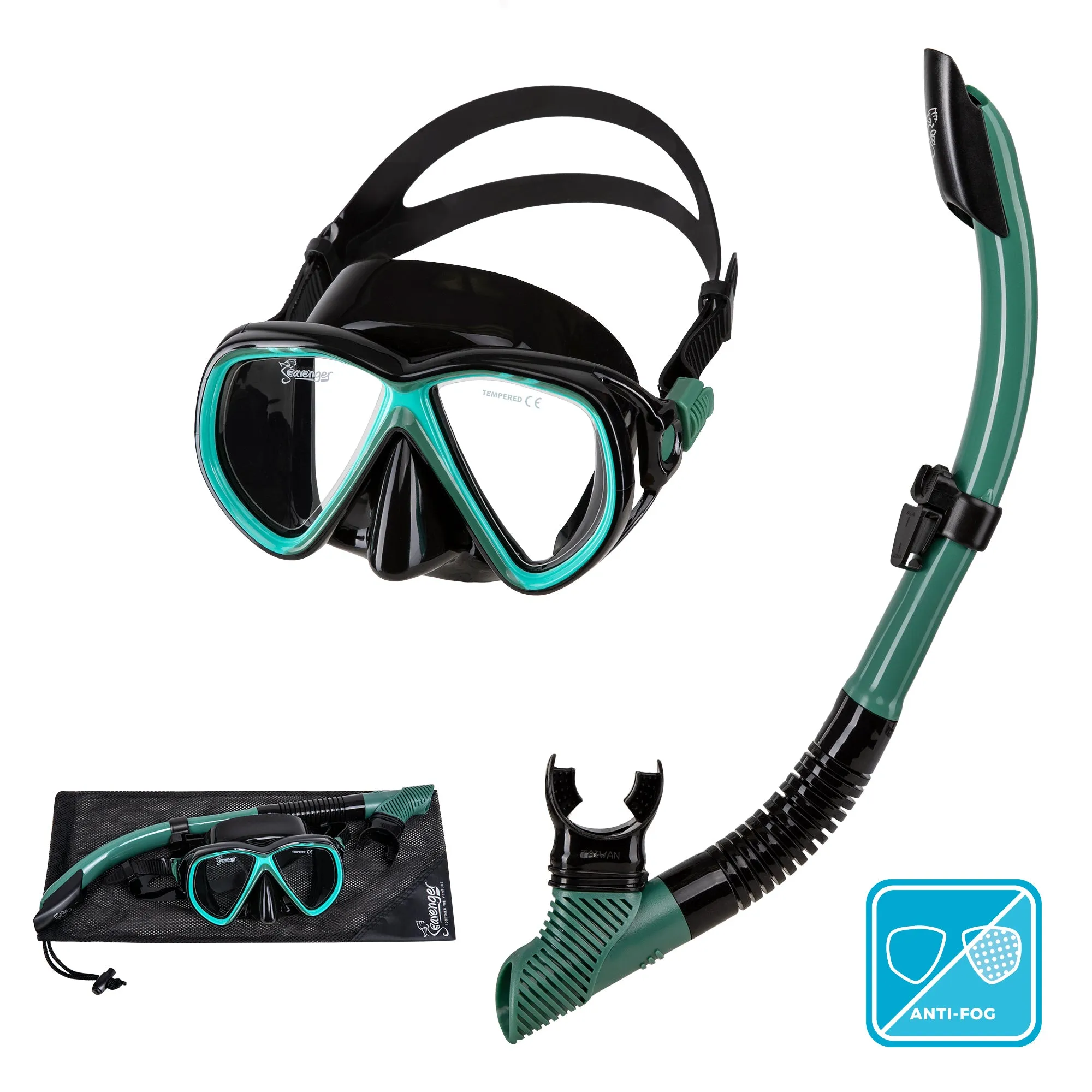 Seavenger Hanalei Snorkel & Anti-Fog Mask Set