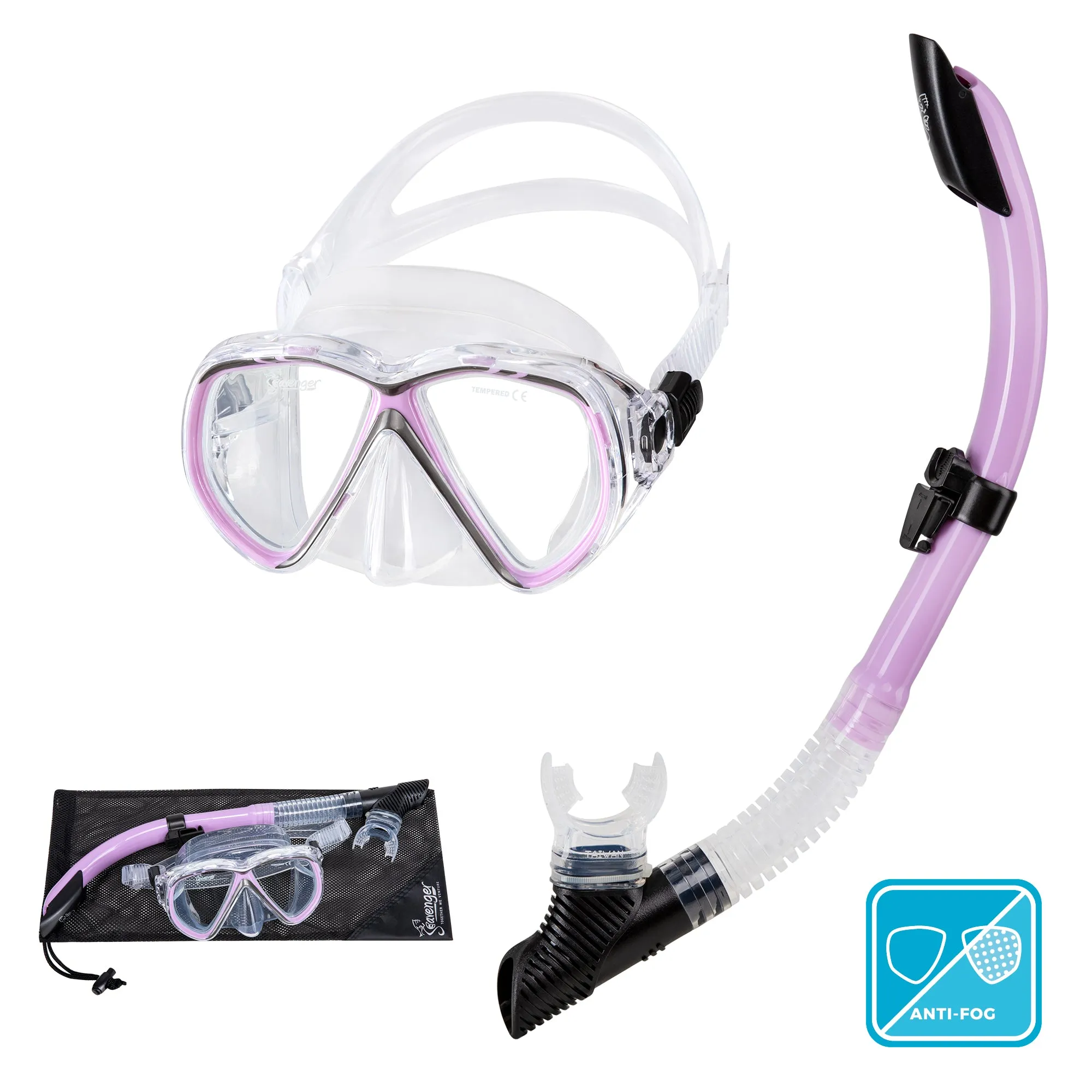 Seavenger Hanalei Snorkel & Anti-Fog Mask Set