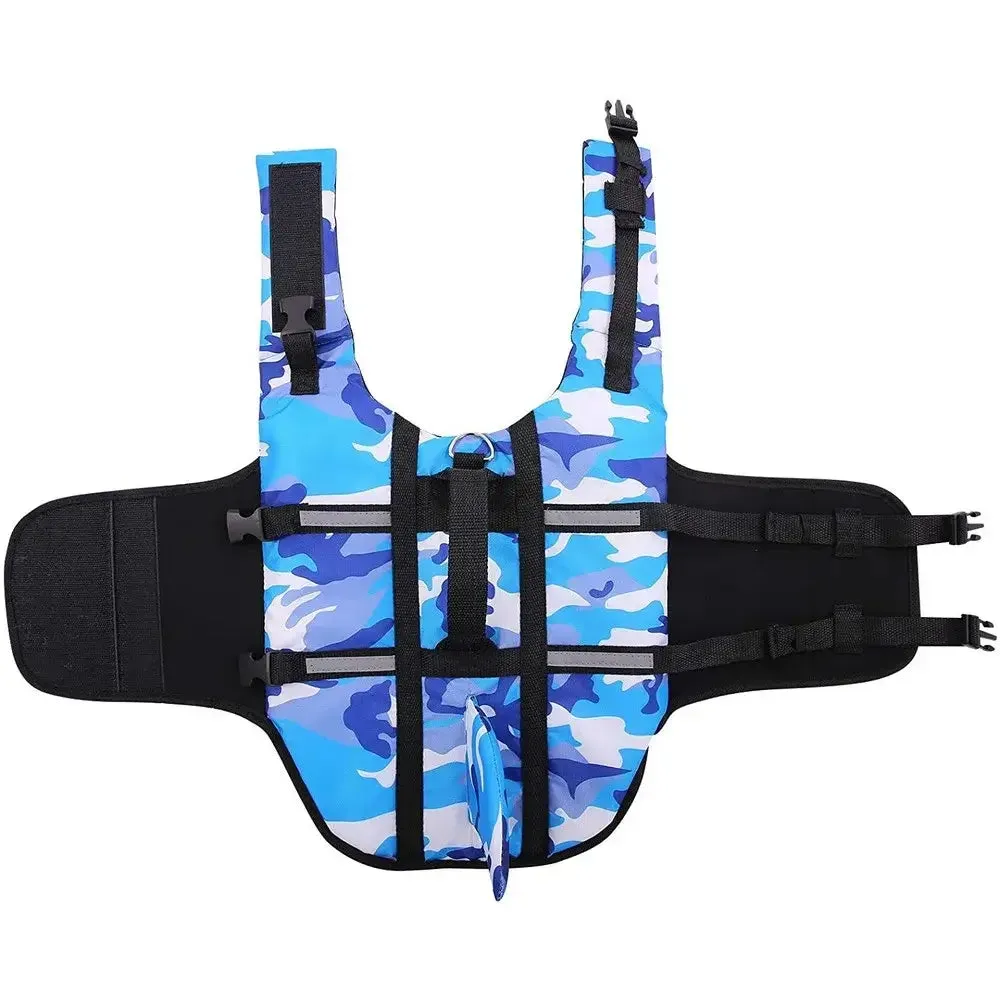 Shark Fin Dog Life Jacket - Camouflage Swim Vest