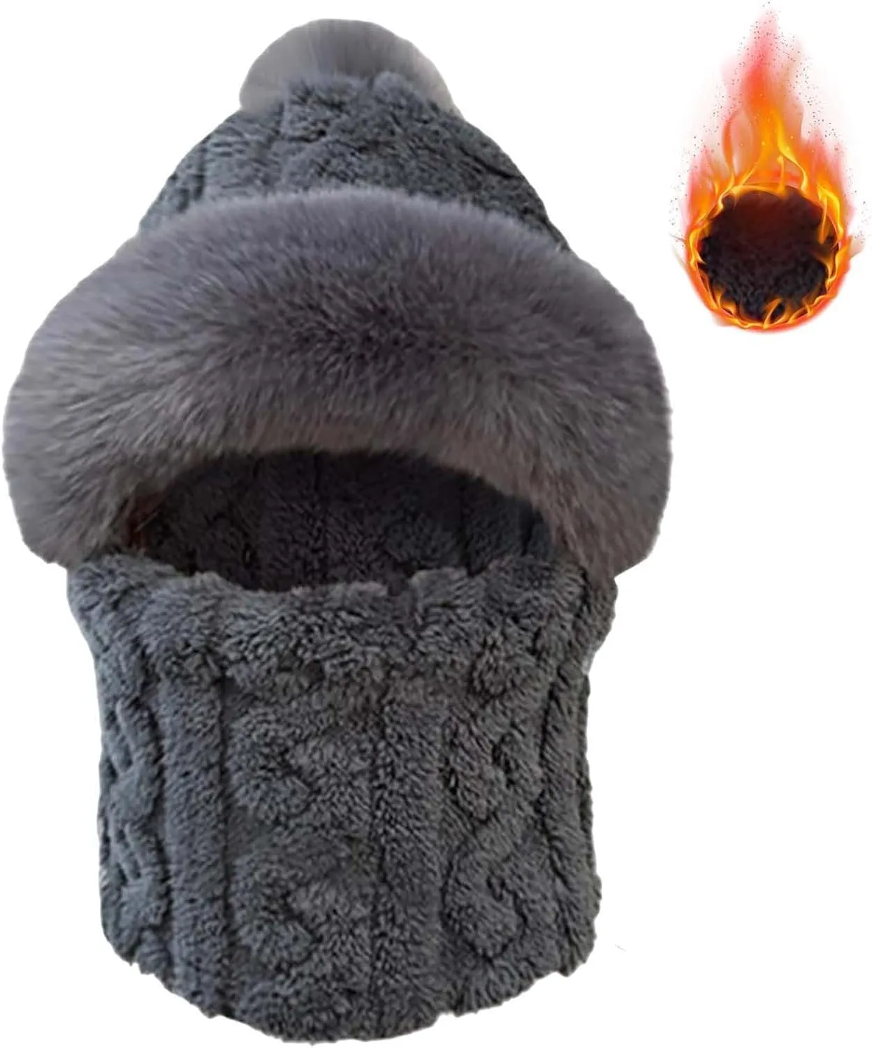 Ski Mask Balaclava Wind-Resistant Winter Face Mask for Women Men Adjustable Thermal Warm Hood Cover Hat Cap Scarf