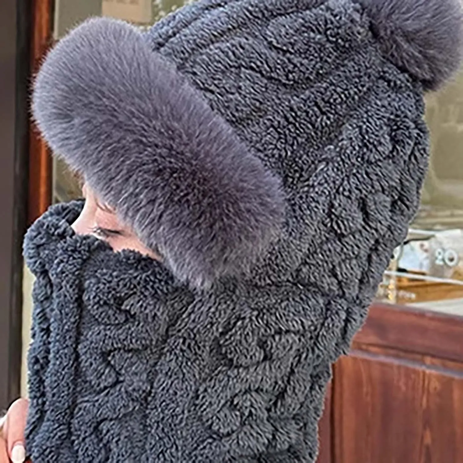 Ski Mask Balaclava Wind-Resistant Winter Face Mask for Women Men Adjustable Thermal Warm Hood Cover Hat Cap Scarf