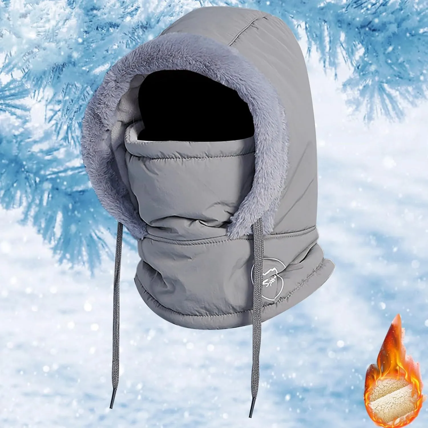 Ski Mask Balaclava Windproof Winter Face Mask for Women Men Adjustable Thermal Warmer Hood Cover Hat Cap Scarf