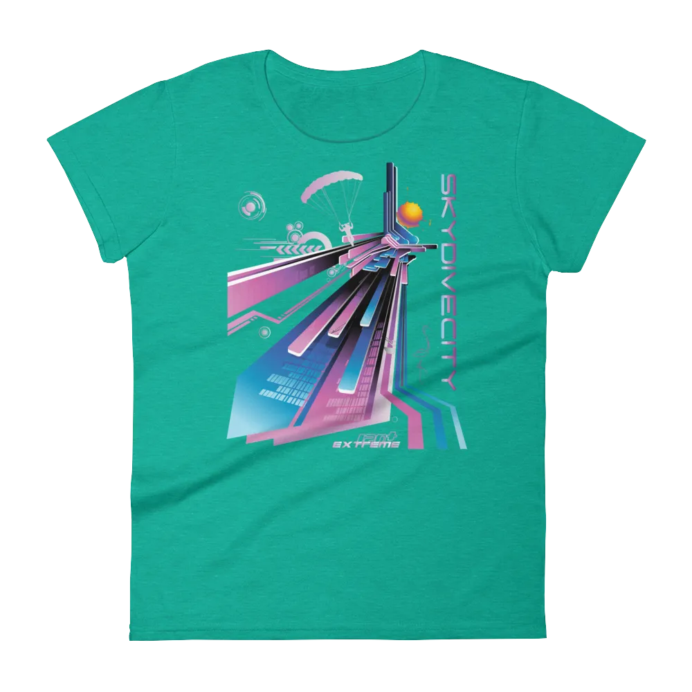 Skydive City - Flamingo - Women`s Colored T-Shirts
