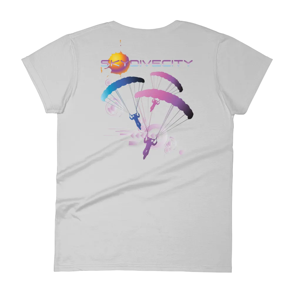 Skydive City - Flamingo - Women`s Colored T-Shirts