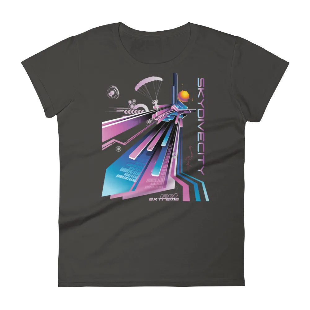 Skydive City - Flamingo - Women`s Colored T-Shirts