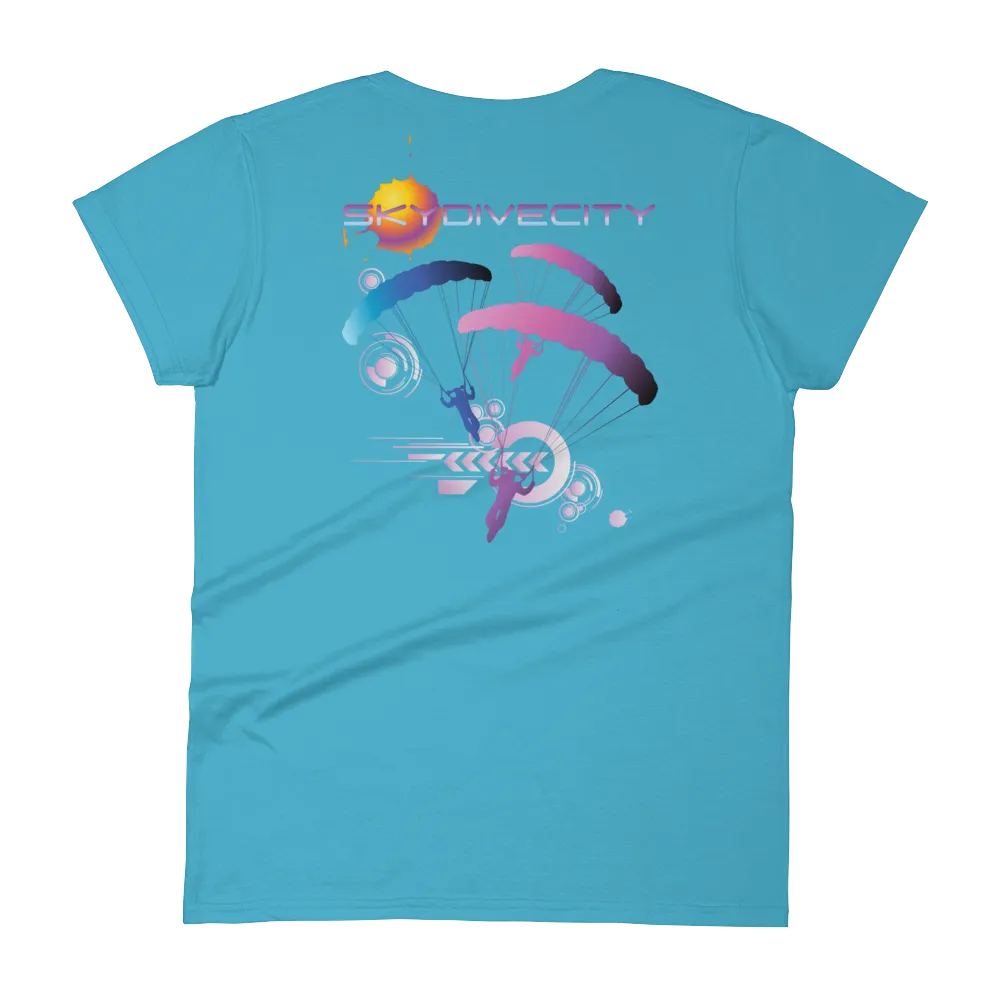 Skydive City - Flamingo - Women`s Colored T-Shirts