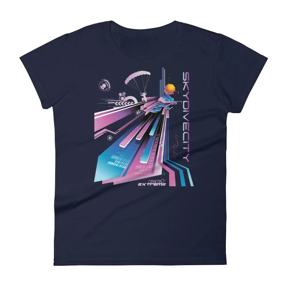 Skydive City - Flamingo - Women`s Colored T-Shirts