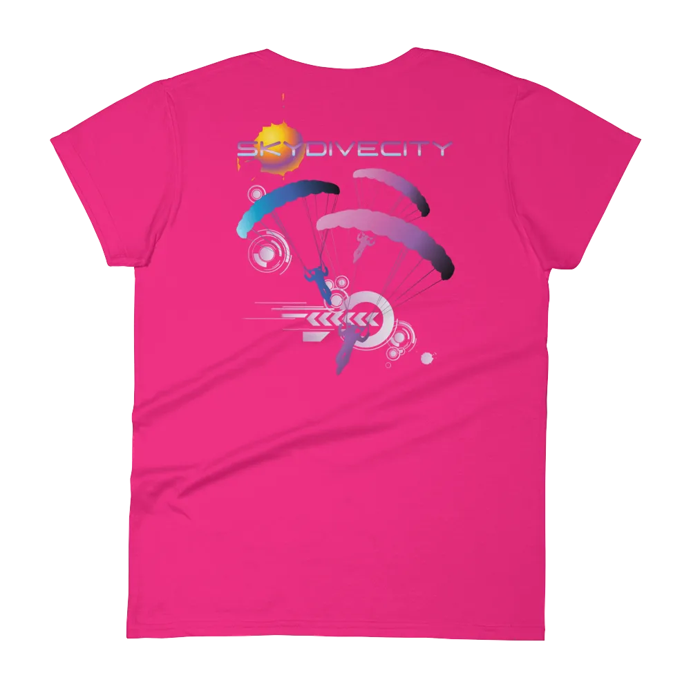 Skydive City - Flamingo - Women`s Colored T-Shirts