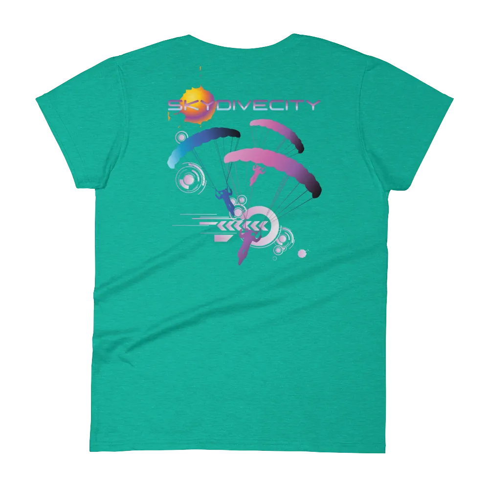 Skydive City - Flamingo - Women`s Colored T-Shirts