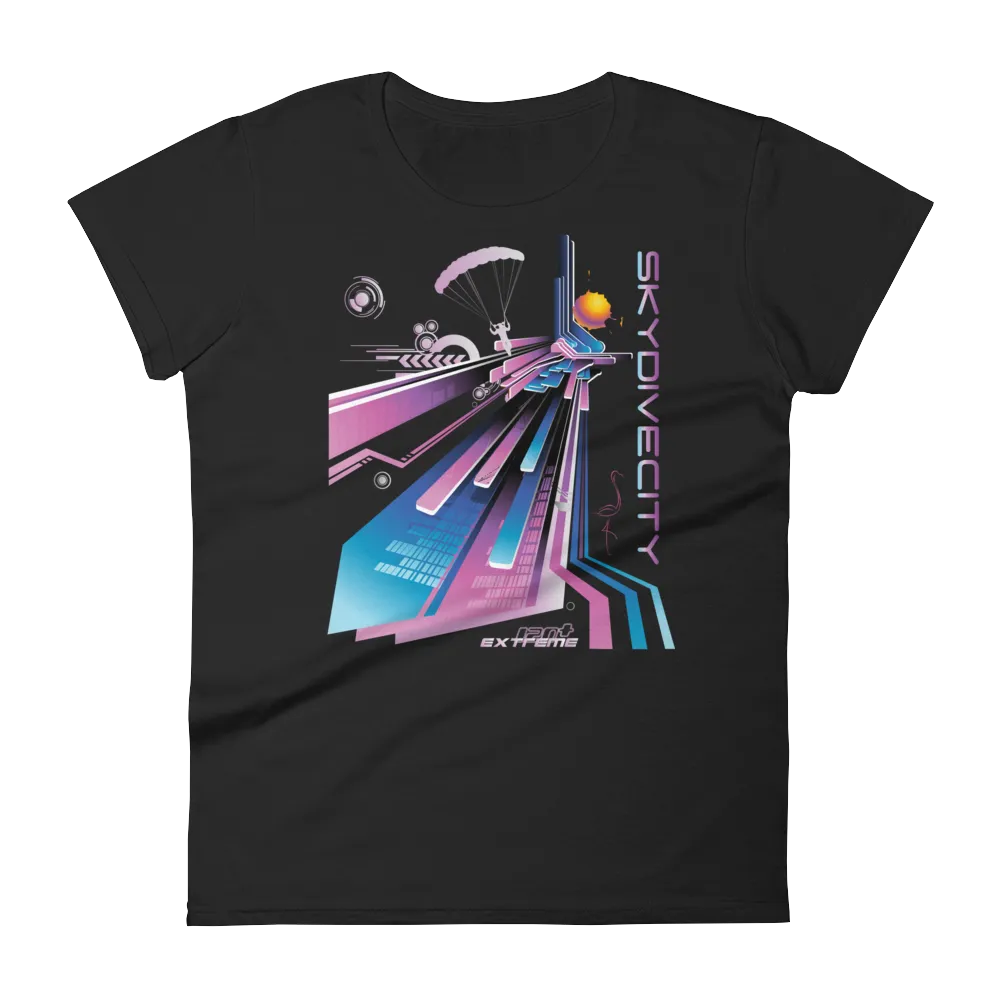 Skydive City - Flamingo - Women`s Colored T-Shirts
