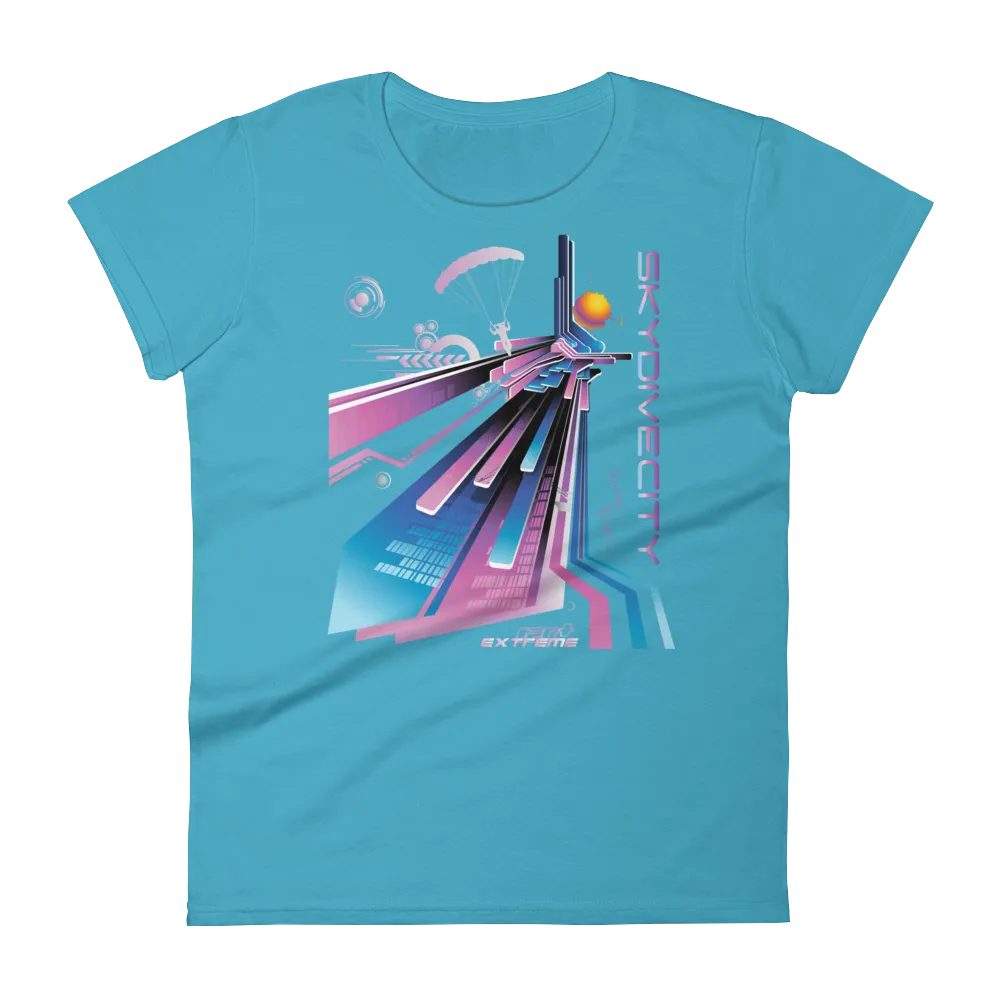 Skydive City - Flamingo - Women`s Colored T-Shirts