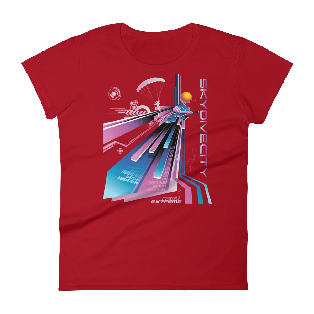 Skydive City - Flamingo - Women`s Colored T-Shirts