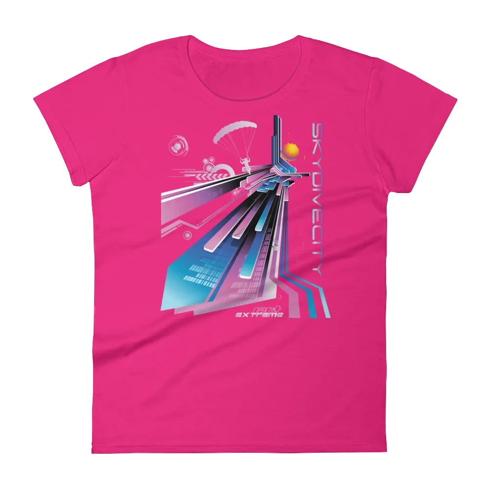 Skydive City - Flamingo - Women`s Colored T-Shirts
