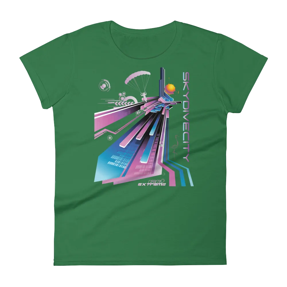 Skydive City - Flamingo - Women`s Colored T-Shirts