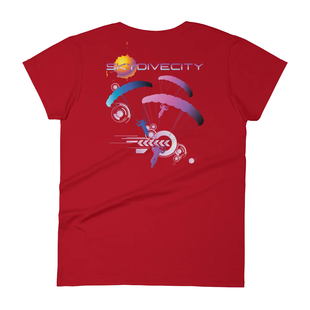 Skydive City - Flamingo - Women`s Colored T-Shirts