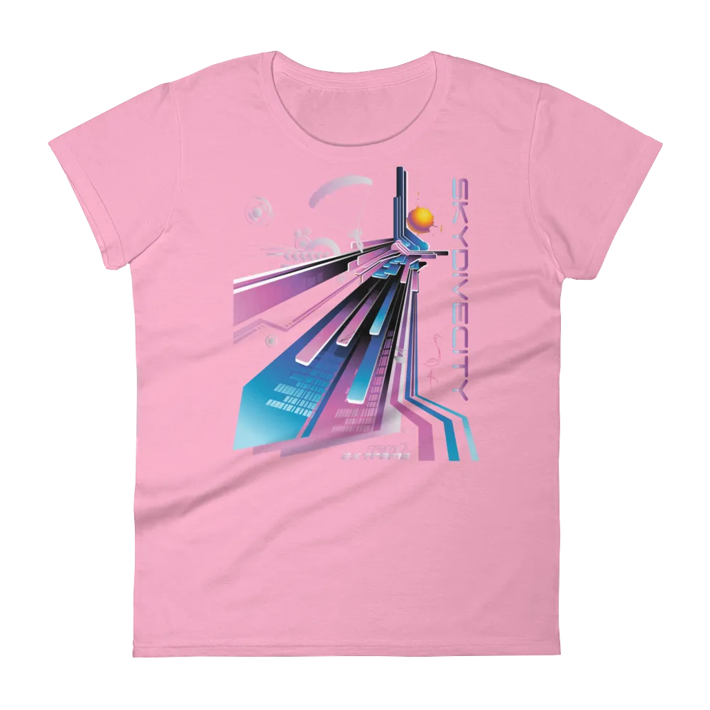 Skydive City - Flamingo - Women`s Colored T-Shirts