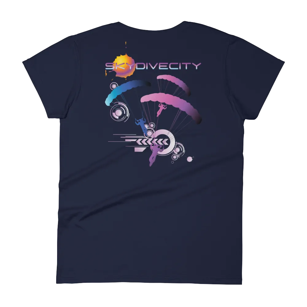 Skydive City - Flamingo - Women`s Colored T-Shirts