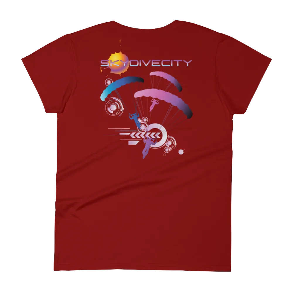 Skydive City - Flamingo - Women`s Colored T-Shirts