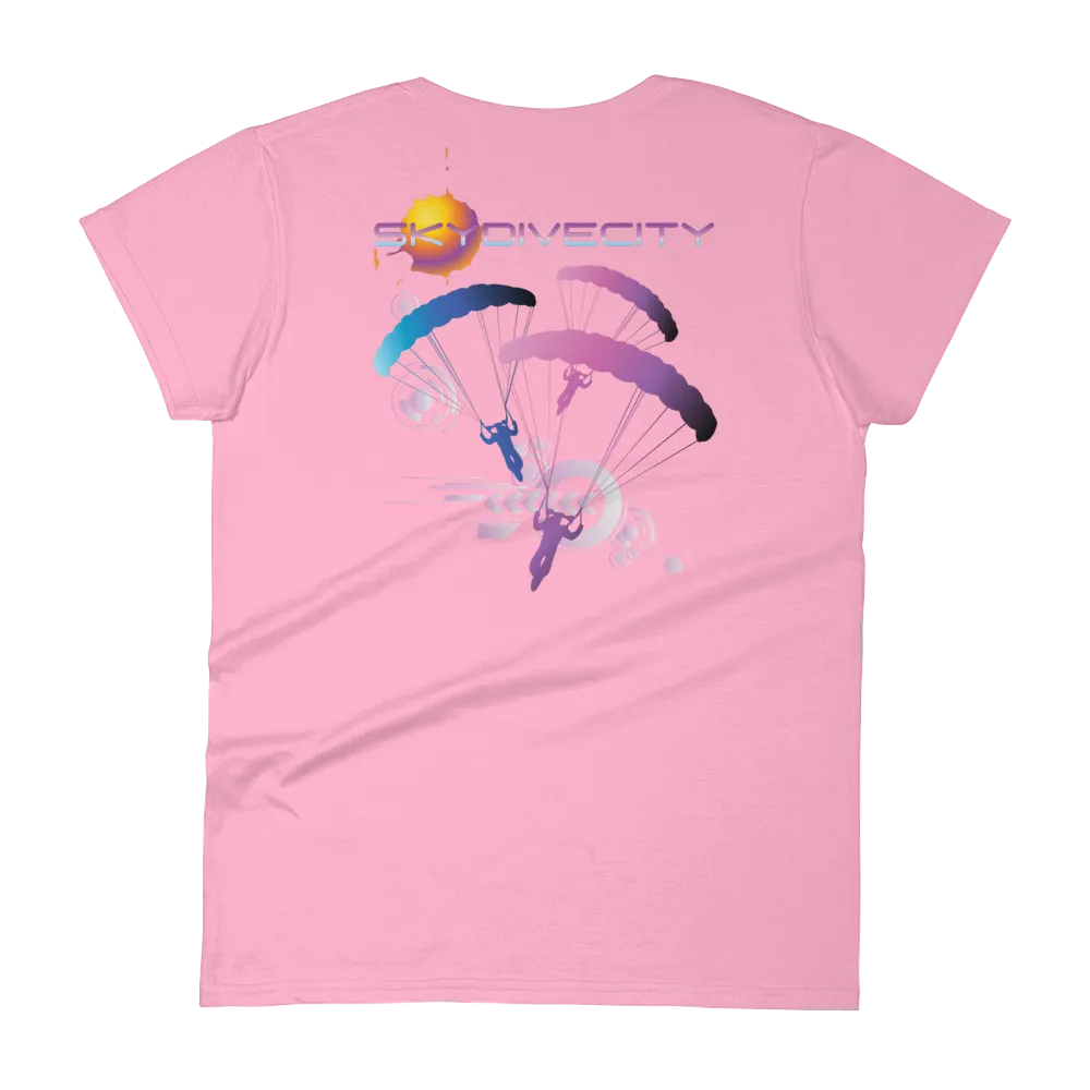 Skydive City - Flamingo - Women`s Colored T-Shirts